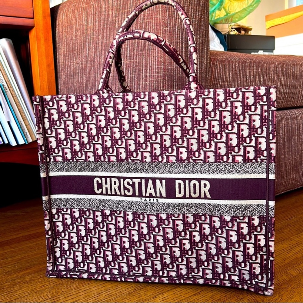 Christian Dior large book tote bag
